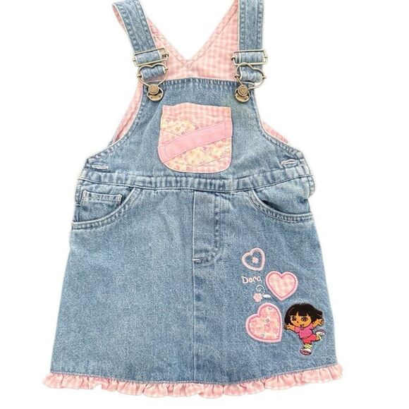 Vintage Dora the Explorer dress/overall size 18 months - Picture 5 of 6